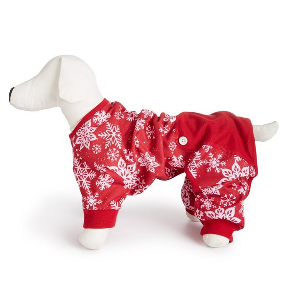 NEW Family Pajamas Matching Merry Snowflake Pet PJ Small - Picture 1 of 5